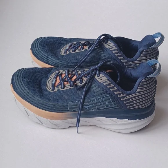 Hoka One One Women's Bondi 6 10D Wide Running Shoes 1019272 MIDP Navy - Picture 3 of 16